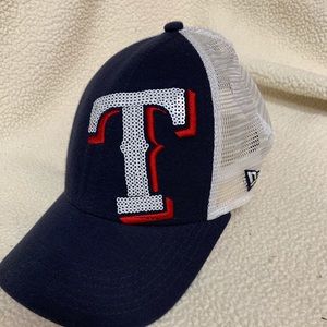 Youth Texas Rangers sequin baseball hat